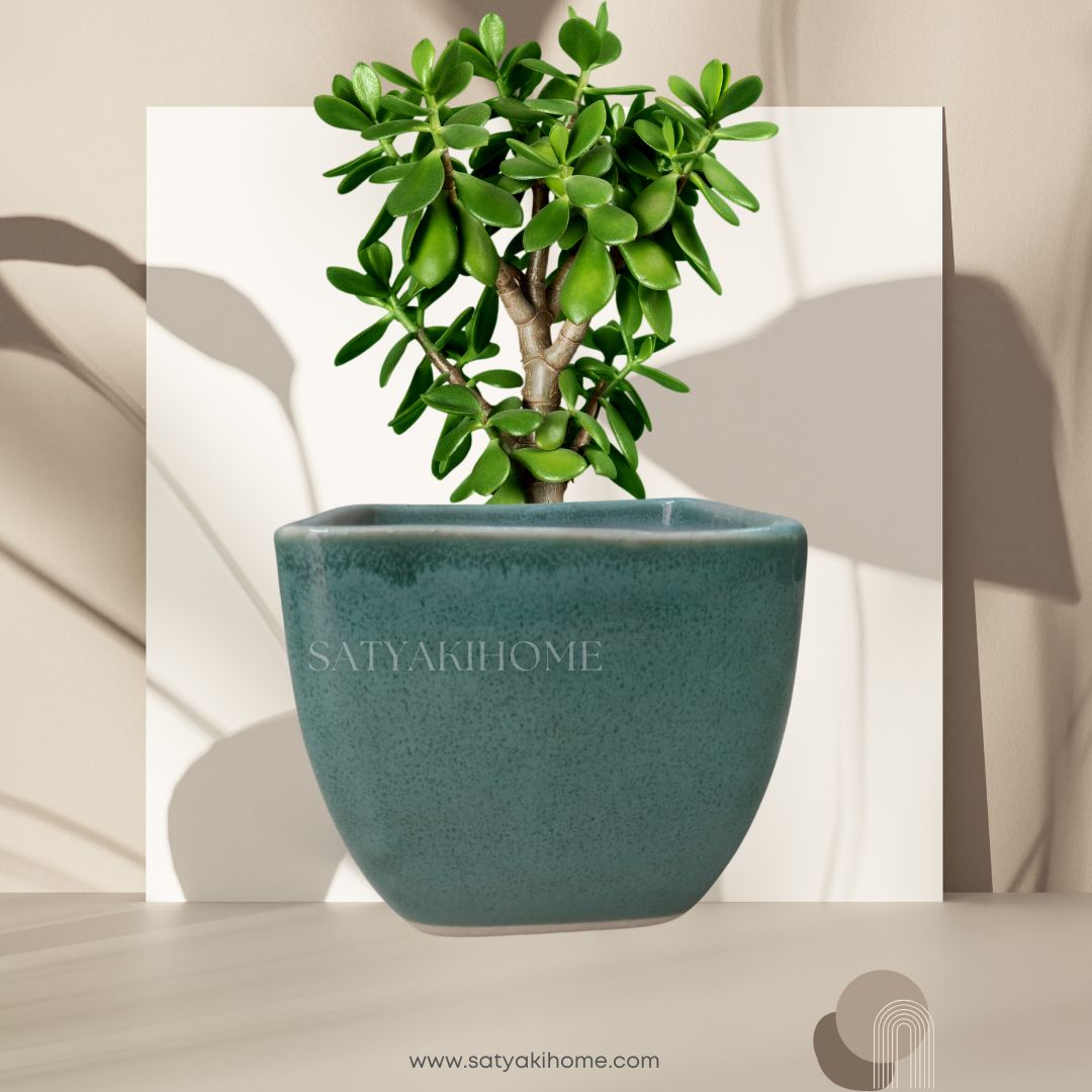 Sea Green Ceramic Planter