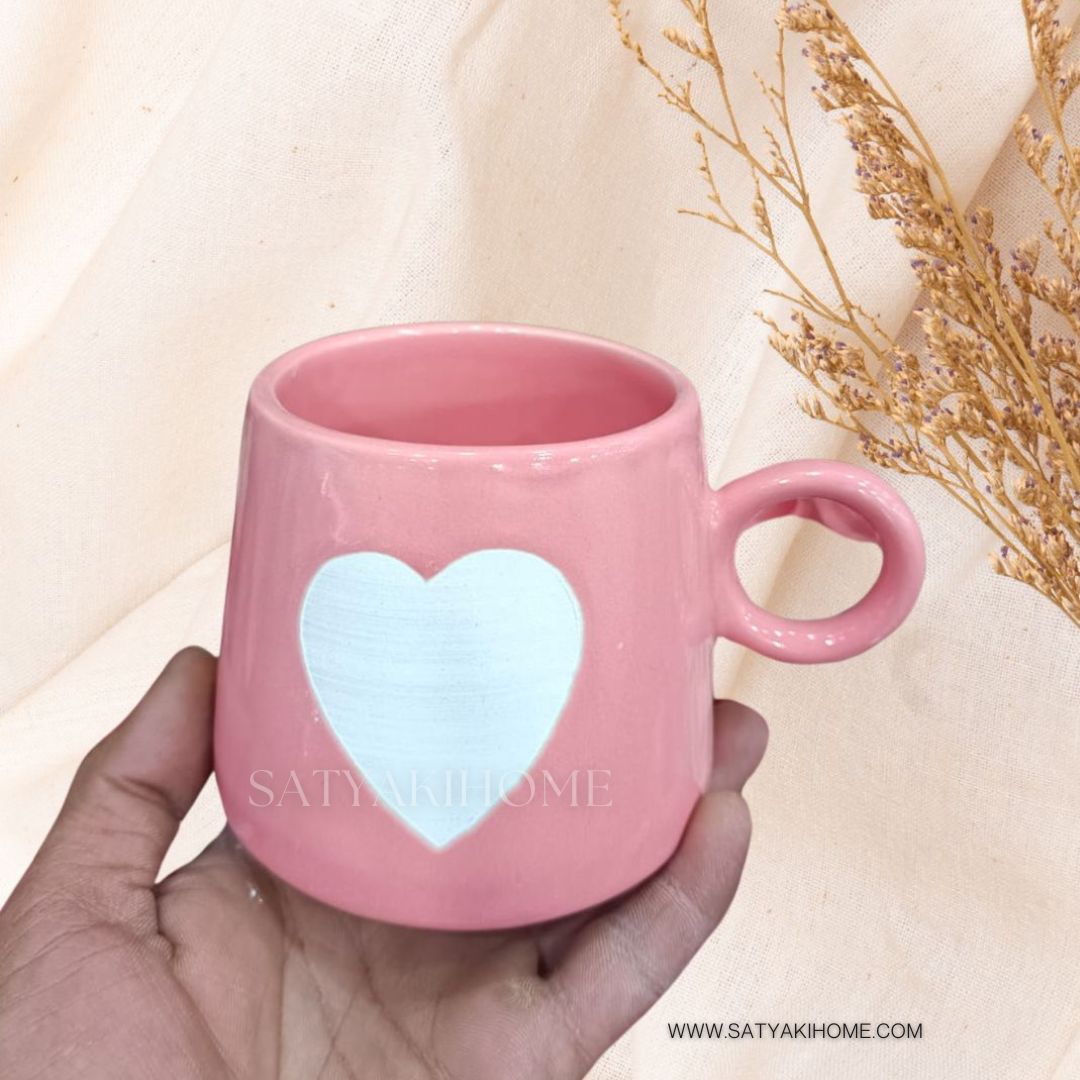 Satyaki Love Mug | PINK | Set of 2