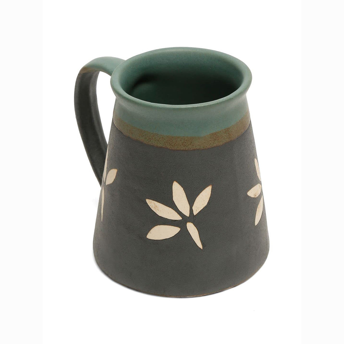 Black with Teal Blue Lining Coffee Mug | 230 ML