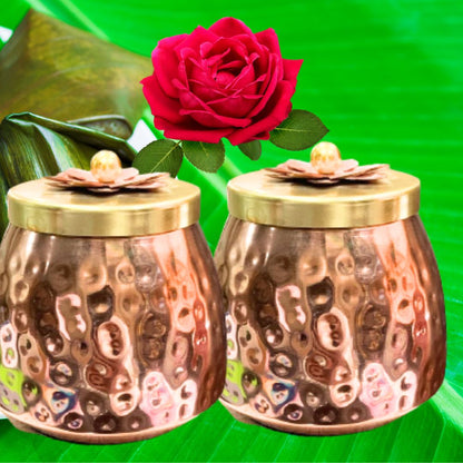 Copper Finish Jars | Perfect Gift | Set of 2