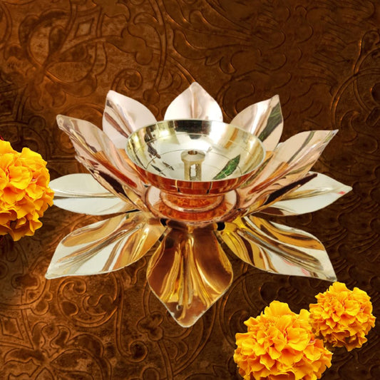 Lotus Diya for Puja Kamal Patti Flower Shaped