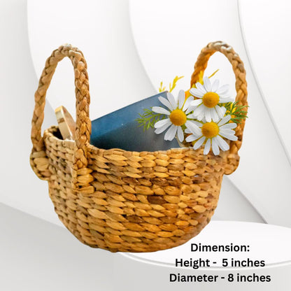 U-Shaped Water Hyacinth Basket | Gift Hamper | MultiPurpose Basket | Pack Of 1