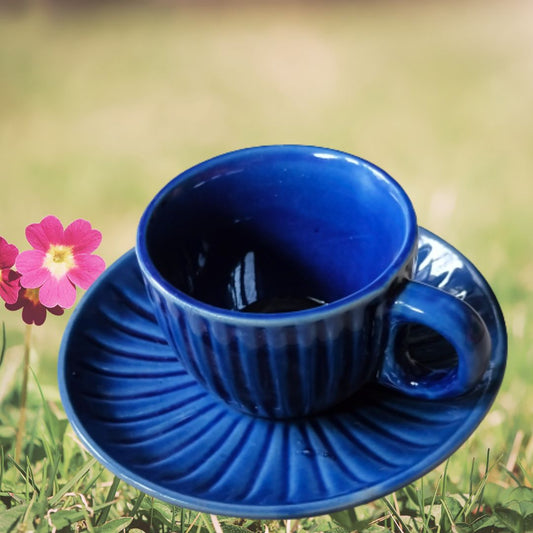 Azure Blue Cup & Saucer Set