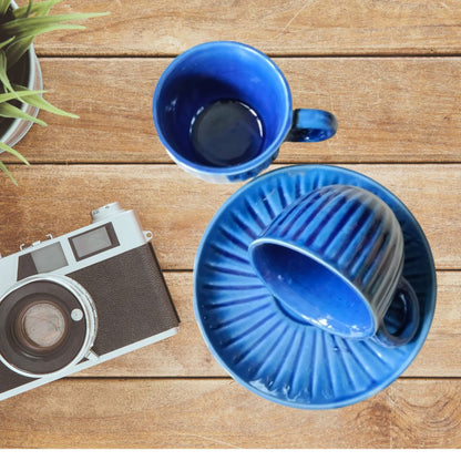 Azure Blue Cup & Saucer Set