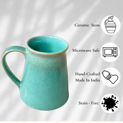 Pastel Sea Green Glazed Mug | Set of 1