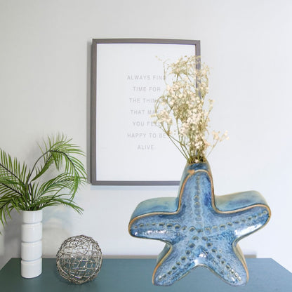 Blue Ocean Starfish Antique Vase