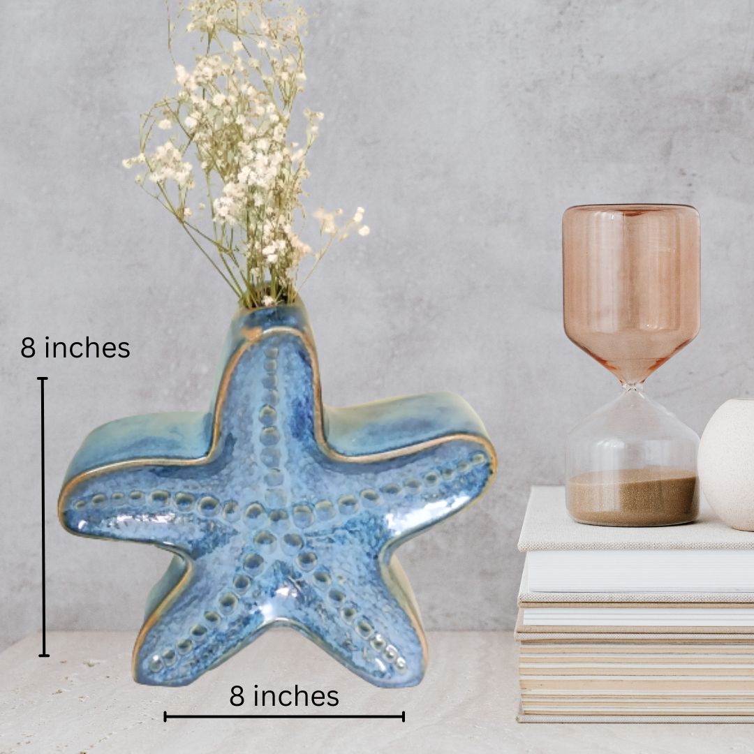 Blue Ocean Starfish Antique Vase