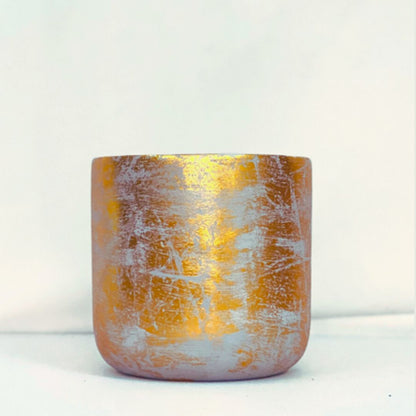 Gold Foiled Terracotta Clay Planter | Table Pot