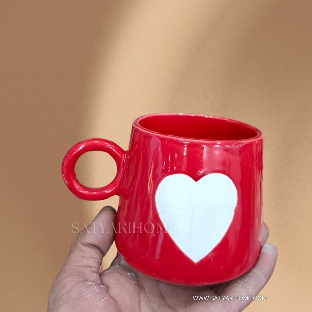Satyaki Love Mug | RED | Set of 2