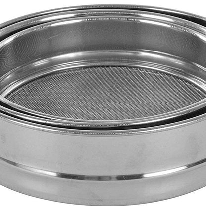 Stainless Steel Atta Sieve, Spices, Food Strainer, Atta Chaffee, Sieve Set of 3 Pieces (Fine Mesh)