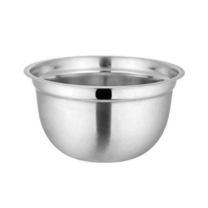 Stainless Steel Solid Mixing Serving Bowl Set for Kitchen (Silver)