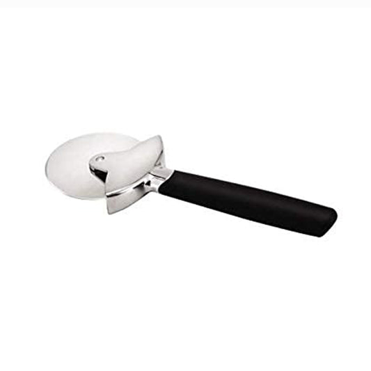 Stainless Steel Pizza Handheld Knife Cutter with Round Shape, Black Handle