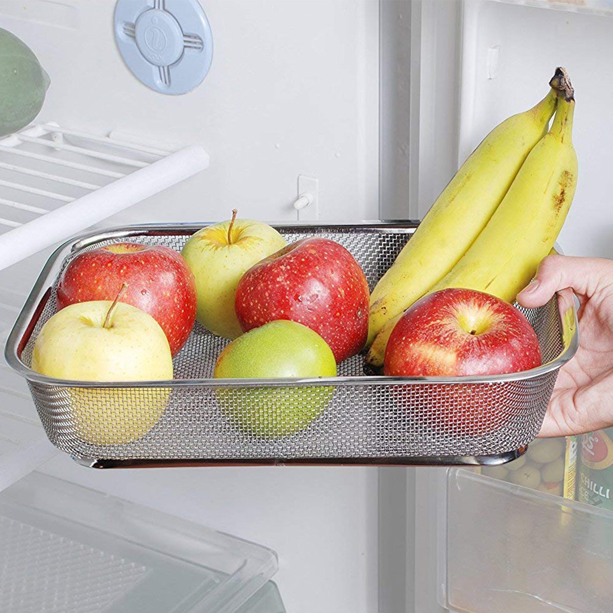 Stainless Steel Rectangular Fruit Vegetable Stariner Basket