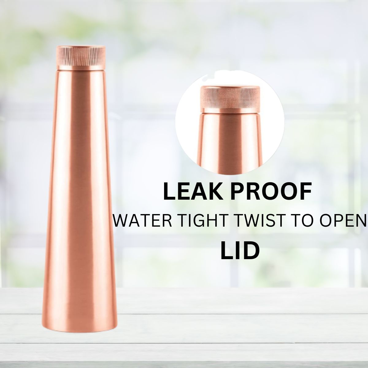 Pyramid Copper Bottle Tumbler (900 ML)