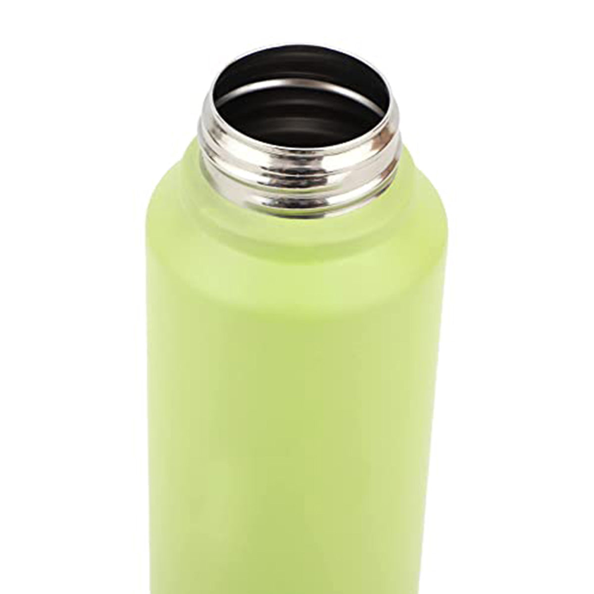 Stainless Steel Lemon Yellow Water Bottle, 1000 ml, Silver