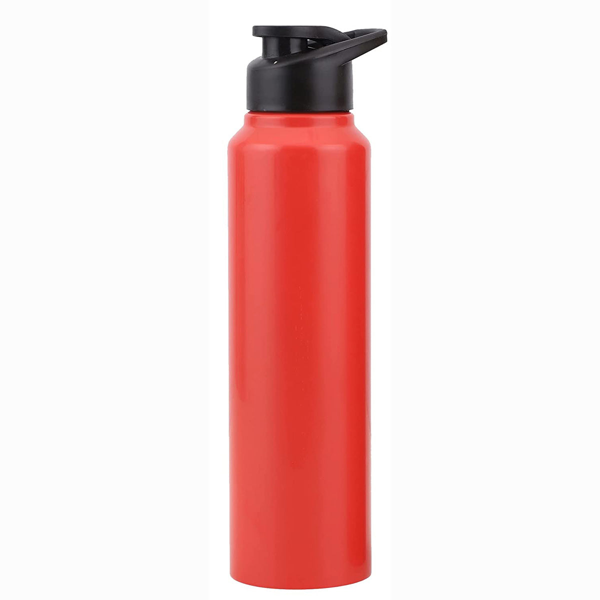 Stainless Steel Red Color Water Bottle, 1000 ml, Silver