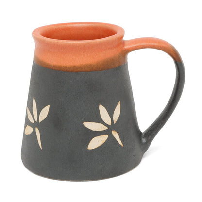 Black Beauty Ceramic Mug (Orange and Black) Pack of 2