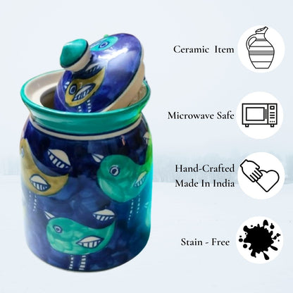 Bird Painted Jar / Barni | 1500 ML