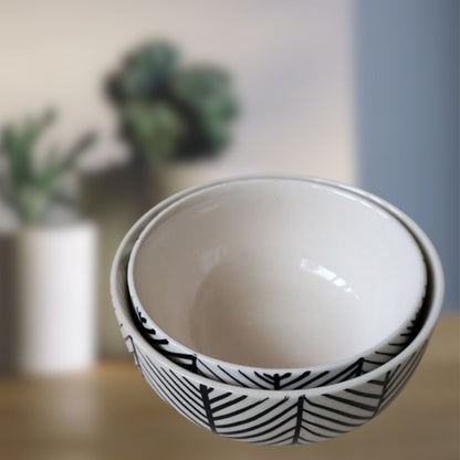 Not A Zebra - Black Stripe Ceramic Bowl Set