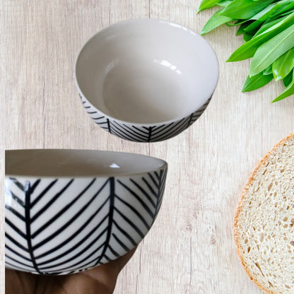 Not A Zebra - Black Stripe Ceramic Bowl Set