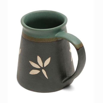 Black with Teal Blue Lining Coffee Mug | 230 ML