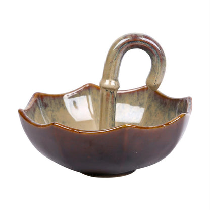 Hand Crafted Ceramic Umbrella Shape Serving Snack | Dry-fruit Platter